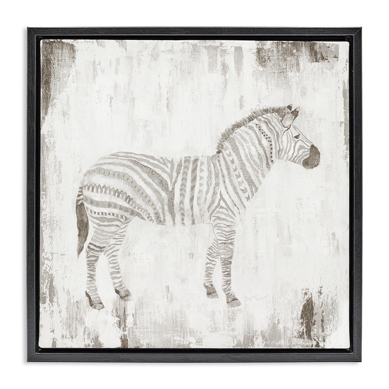 Stupell Industries Boho Striped Zebra Floating Frame By Janet Tava